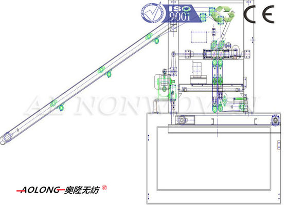 중국 양탄자 만들기를 위한 폴리에스테/PP 섬유 십자가 패치 기계 3800mm 협력 업체